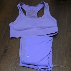 Fabletics Lavender Sports Bra and Leggings Set